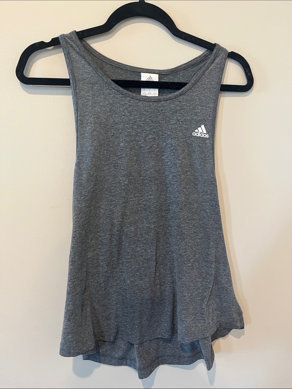 adidas Gray Heather Racerback Athletic Tank Top